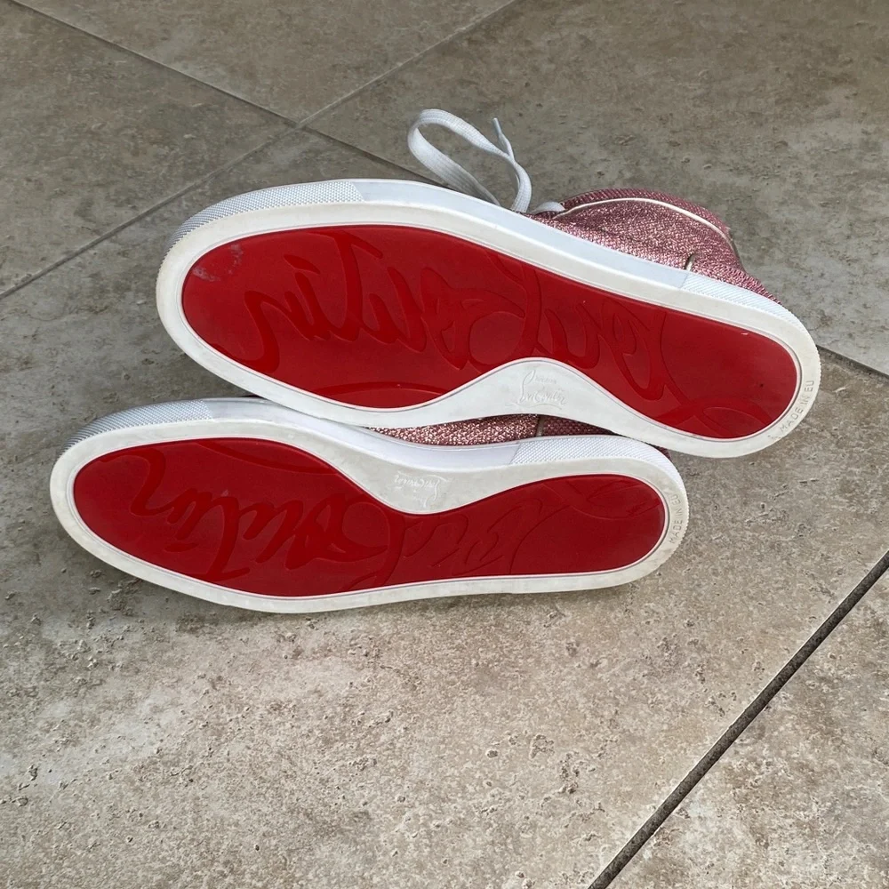 Christian Louboutin Glitter Pink Sneakers - Picture 12 of 16